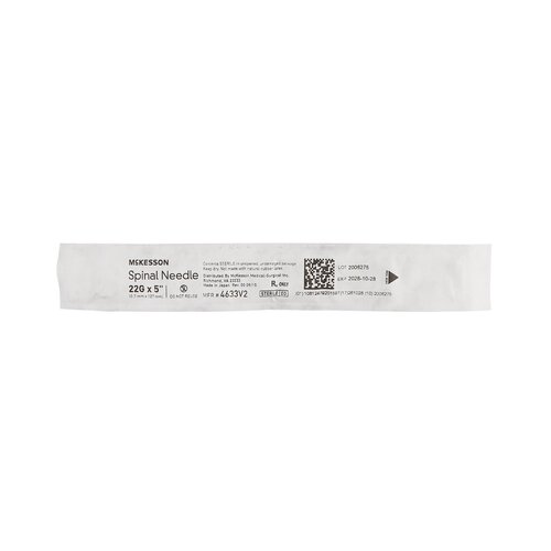 MON992552CS - McKesson - McKesson Spinal Needle McKesson Quincke Style 22 Gauge 5 Inch, 100 EA/CS