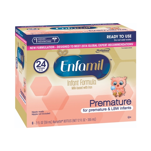 MON995009CS - Mead Johnson Nutrition - Infant Formula Enfamil Premature with Iron 2 oz. Nursette Bottle Ready to Use
