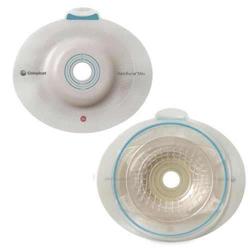 MON995407BX - Coloplast - Ostomy Barrier SenSura&reg; Mio Click Trim To Fit, Standard Wear Red Code 5/8 to 1-3/16" Stoma, 5/BX