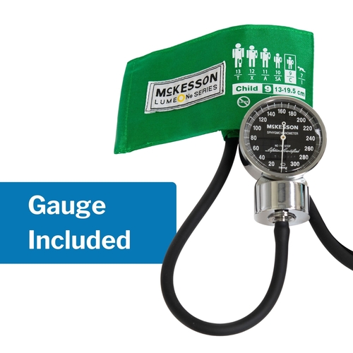 MON995509BX - McKesson - McKesson Aneroid Sphygmomanometer LUMEON&trade; Pocket Style Hand Held 2-Tube Child Arm, 1/BX