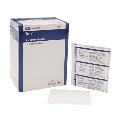 MON9973CS - Cardinal Health - Cardinal Health Non-Adherent Dressing Telfa&trade; Ouchless Cotton 3" X 4", 100EA/BX, 24BX/CS
