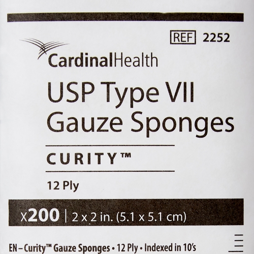 MON9979CS - Cardinal Health - Cardinal Health Sponge Dressing Curity Cotton 12-Ply 2" x 2" Square, 20000 EA/CS