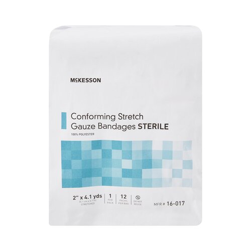 MON999367CS - McKesson - McKesson Conforming Bandage Poly Blend 2" X 4-1/10 Yard Roll Sterile, 1EA/PK, 12PK/BG, 8BG/CS