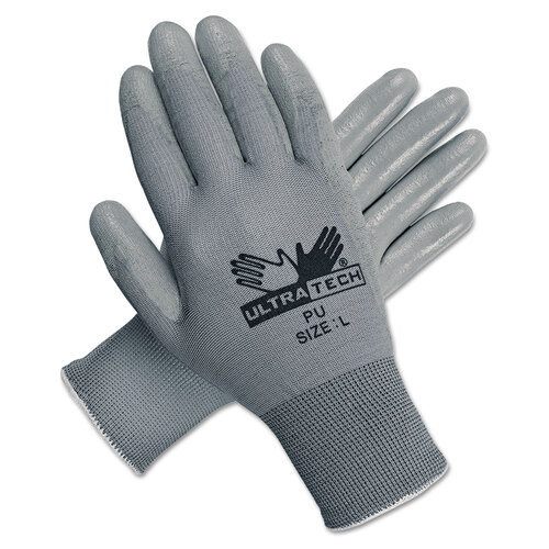 MPG9696L - MCR Safety - Ultra Tech TaCartonile Dexterity Work Gloves, White/Gray, Large, 12 Pairs