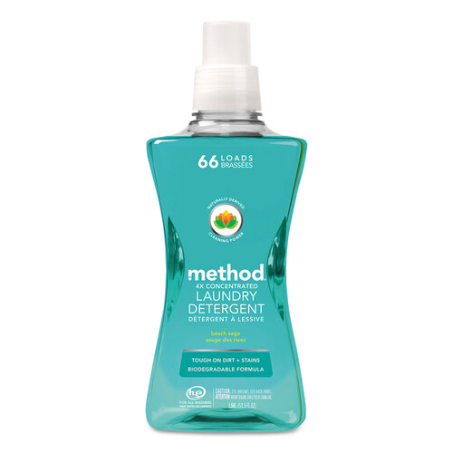 MTH01489EA - Method Products - Method Products 4X Concentrated Laundry Detergent, Beach Sage, 53.5 oz Bottle