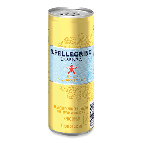 NLE12394352 - Nestle - Essenza Flavored Mineral Water, Lemon and Lemon Zest, 11.15 oz Can, 8/Pack