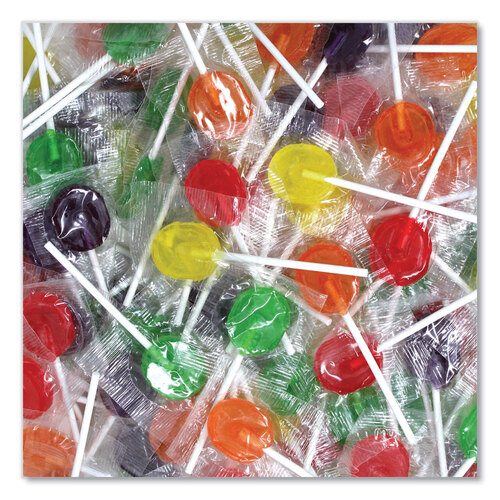 OFX00653 - Office Snax - Lick Stix Suckers, Randomly Assorted Flavors, 1.85 lb/Bag