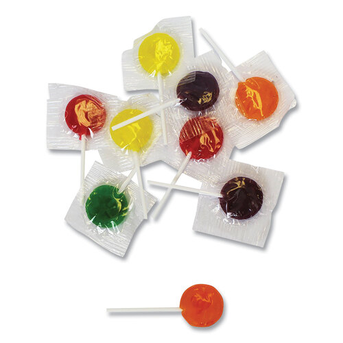 OFX00653 - Office Snax - Lick Stix Suckers, Randomly Assorted Flavors, 1.85 lb/Bag