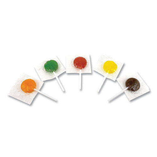 OFX00653 - Office Snax - Lick Stix Suckers, Randomly Assorted Flavors, 1.85 lb/Bag