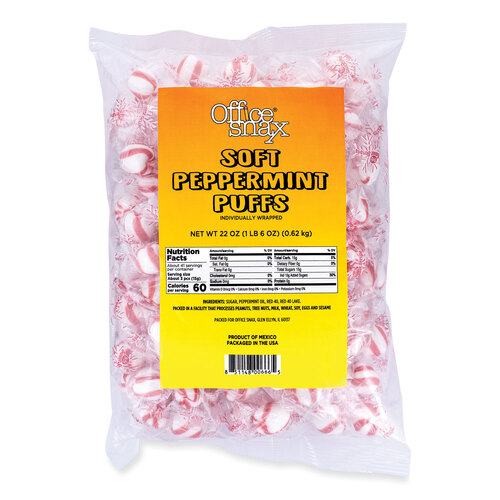 Candy Assortments, Soft Peppermint Puffs, 22 oz Bag Candy Assortments, Soft Peppermint Puffs, 22 oz Bag