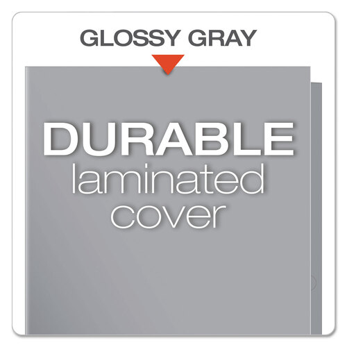 OXF51705 - Oxford - High Gloss Laminated Paperboard Folder, 100-Sheet Capacity, 11 x 8.5, Gray, 25/Box