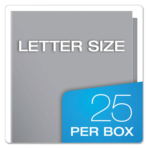 OXF51705 - Oxford - High Gloss Laminated Paperboard Folder, 100-Sheet Capacity, 11 x 8.5, Gray, 25/Box