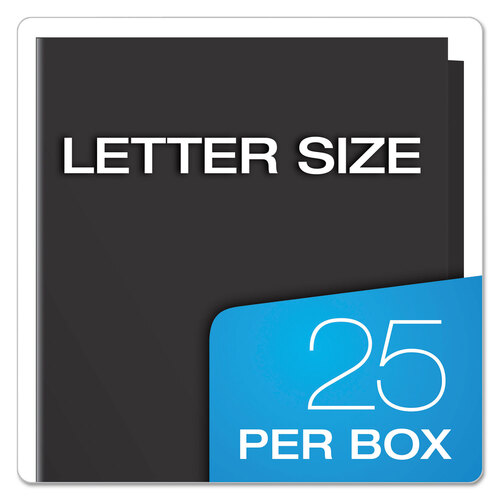 OXF51706 - Oxford - High Gloss Laminated Paperboard Folder, 100-Sheet Capacity, 11 x 8.5, Black, 25/Box