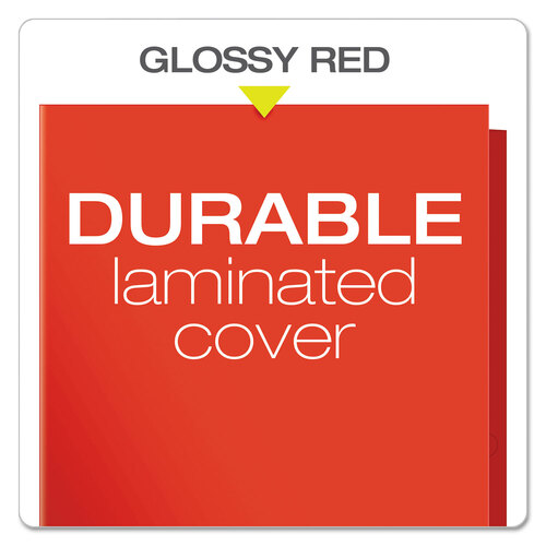OXF51711 - Oxford - High Gloss Laminated Paperboard Folder, 100-Sheet Capacity, 11 x 8.5, Red, 25/Box