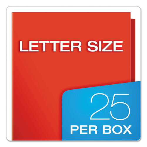 OXF51711 - Oxford - High Gloss Laminated Paperboard Folder, 100-Sheet Capacity, 11 x 8.5, Red, 25/Box