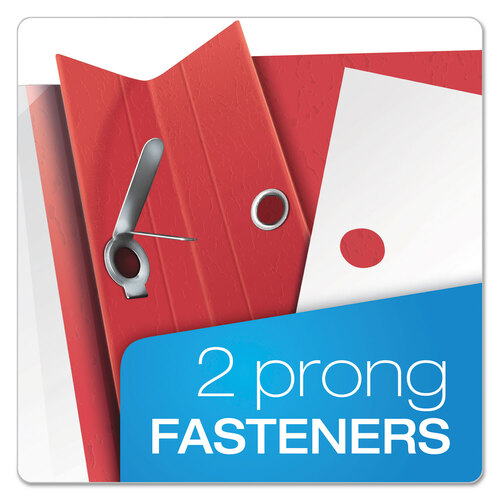 OXF55811 - Oxford - Clear Front Standard Grade Report Cover, Three-Prong Fastener, 0.5&quot; Capacity, 8.5 x 11, Clear/Red, 25/Box