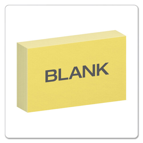 OXF7320CAN - Oxford - Unruled Index Cards, 3 x 5, Canary, 100/Pack