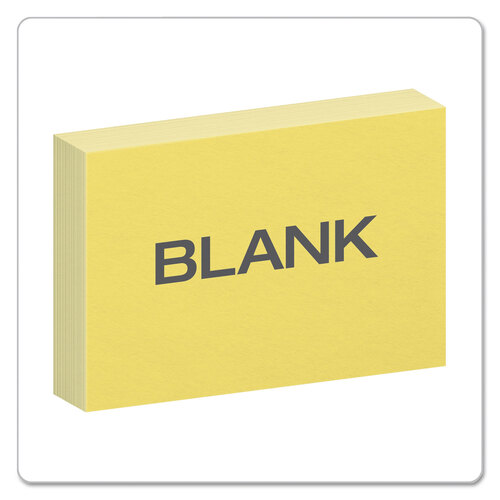 OXF7420CAN - Oxford - Unruled Index Cards, 4 x 6, Canary, 100/Pack