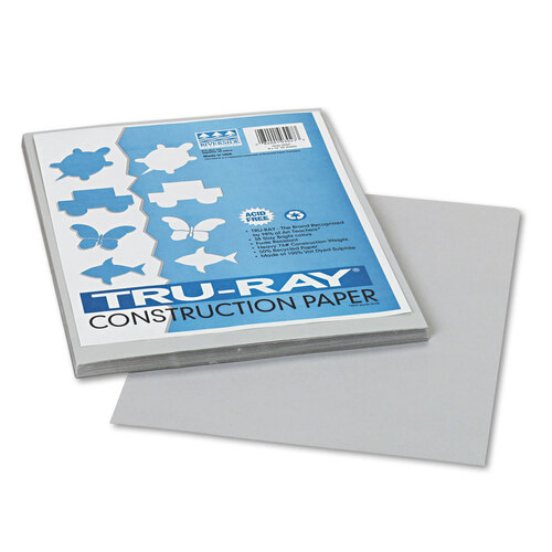 Tru-Ray Construction Paper | 76lb | 9 x 12 | Slate | 50/Pack