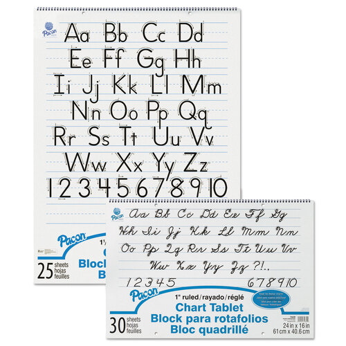 PAC74710 - Pacon - Chart Tablets, Presentation Format (1.5&quot; Rule), 24 x 32, White, 25 Sheets