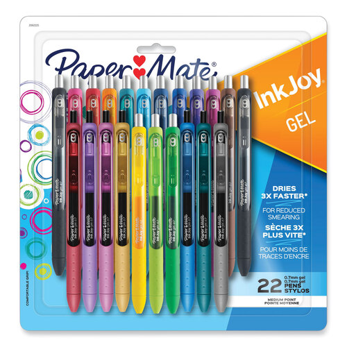 Gel Pens Set, 16 Colored Retractable Gel Ink Medium Point Colorful Pens with Comfort Grip, Smooth Writing for Journal Notebook Planner in School
