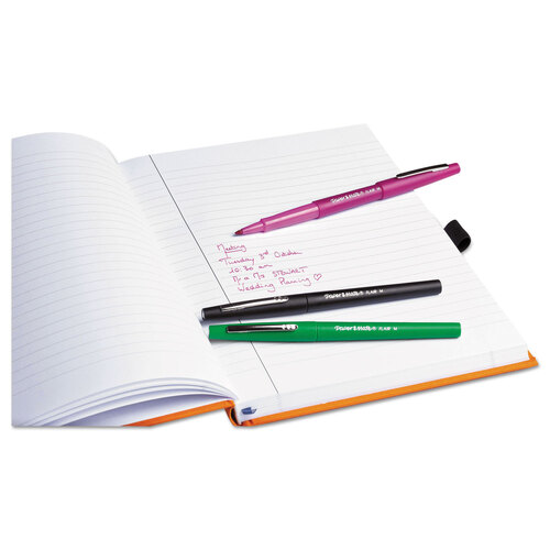 PAP74423 - Paper Mate - Point Guard Flair Felt Tip Porous Point Pen, Stick, Medium 0.7 mm, Assorted Ink and Barrel Colors, 12/Pack