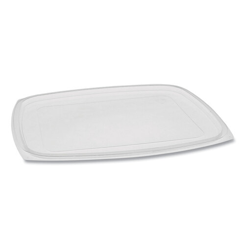 PCTYCI85300 - Pactiv - Showcase Deli Container Lid, Flat Lid For 3-Compartment 48/64 oz Containers, 9 x 7.38 x 0.19, Clear, Plastic, 220/Carton