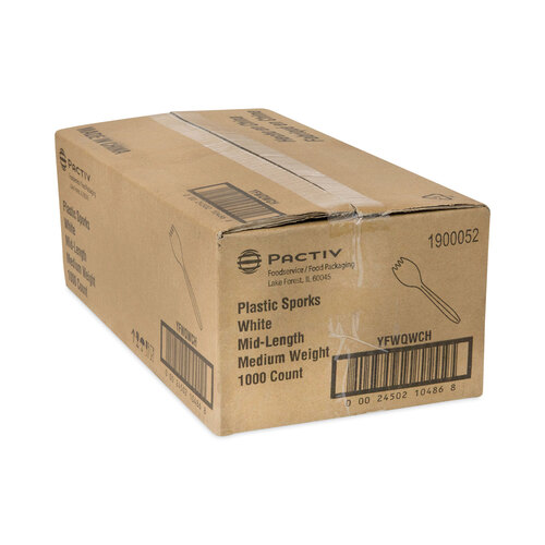 PCTYFWQWCH - Pactiv - Fieldware Cutlery, Spork, Mediumweight, White, 1,000/Carton