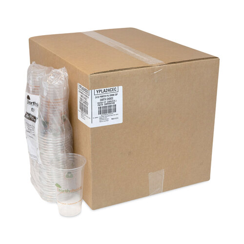 PCTYPLA24CEC - Pactiv - EarthChoice Compostable Cold Cup, 24 oz, Clear/Printed, 580/Carton
