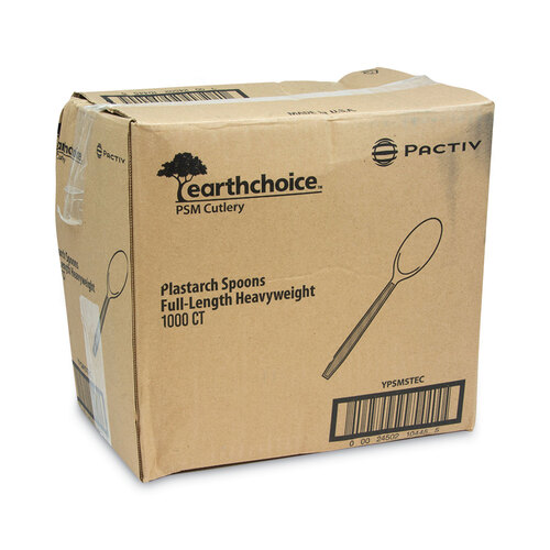 PCTYPSMSTEC - Pactiv - EarthChoice PSM Cutlery, Heavyweight, Spoon, 5.88&quot;, Tan, 1,000/Carton