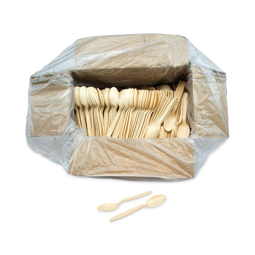 PCTYPSMSTEC - Pactiv - EarthChoice PSM Cutlery, Heavyweight, Spoon, 5.88&quot;, Tan, 1,000/Carton
