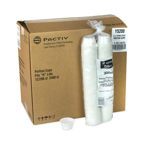 PCTYS200 - Boardwalk - Plastic Souffle Cups, 2 oz., Translucent, 200/Bag