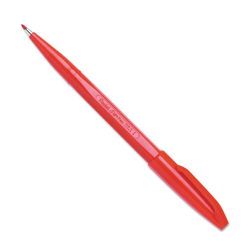 PENS520B - Pentel - Sign Pen Fine Point Color Marker, Extra-Fine Bullet Tip, Red, Dozen