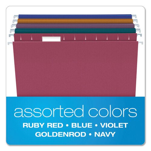 PFX35117 - Ampad - Envirotec Recycled Colored Hanging File Folders, Letter, Assorted, 20/Box
