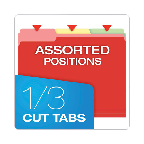 PFX99199 - Tops - Teacher&#39;s Hanging File Folder Combo Kit, Letter Size, Assorted Colors, (25) 1/5-Cut Hanging Folders,(50) 1/3-Cut File Folders