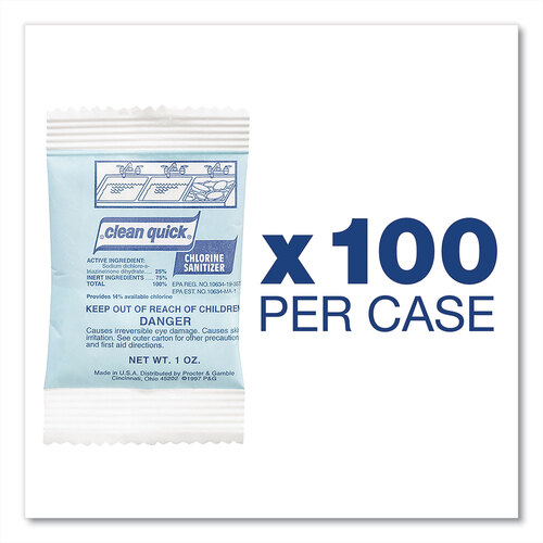 PGC02584 - Procter & Gamble - Powdered Chlorine-Based Sanitizer, 1oz Packet, 100/Carton