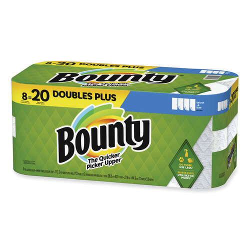 PGC05814 - Procter & Gamble - Select-a-Size Kitchen Roll Paper Towels, 2-Ply, 5.9 x 11, White, 113 Sheets/Double Plus Roll, 8 Rolls/Pack