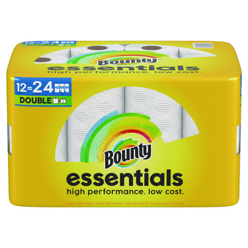 PGC11093 - Procter & Gamble - Essentials Select-A-Size Kitchen Roll Paper Towels, 2-Ply, 108 Sheets/Roll, 12 Rolls/Carton