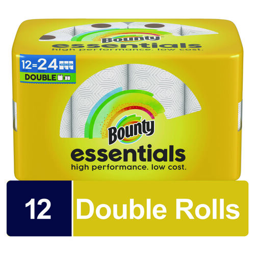 PGC11093 - Procter & Gamble - Essentials Select-A-Size Kitchen Roll Paper Towels, 2-Ply, 108 Sheets/Roll, 12 Rolls/Carton