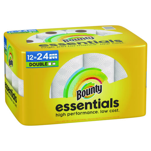 PGC11093 - Procter & Gamble - Essentials Select-A-Size Kitchen Roll Paper Towels, 2-Ply, 108 Sheets/Roll, 12 Rolls/Carton