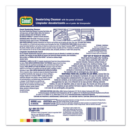 PGC32987EA - Procter & Gamble - Procter & Gamble Comet&reg; Deodorizing Cleanser with Bleach, Powder, 21 oz Canister
