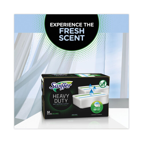 PGC76472 - Procter & Gamble - Heavy-Duty Wet Refill Cloths, 10 x 8, Open Window Fresh, 20/Tub, 6 Tubs/Carton