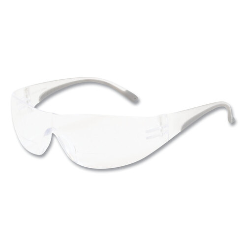 PID250270030 - Protective Industrial Products Inc - Zenon Z12R Rimless Optical Eyewear with 3-Diopter Bifocal Reading-Glass Design, Scratch-Resistant, Clear Lens, Clear Frame