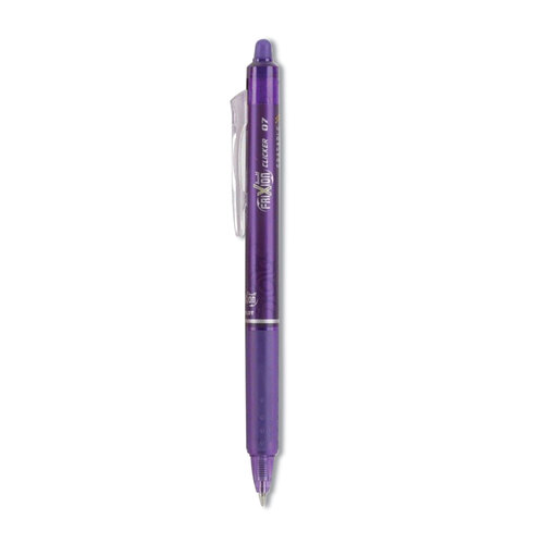 FriXion Clicker Erasable Gel Pen, Retractable, Fine 0.7 mm, Purple Ink, Purple Barrel, Dozen FriXion Clicker Erasable Gel Pen, Retractable, Fine 0.7 mm, Purple Ink, Purple Barrel, Dozen