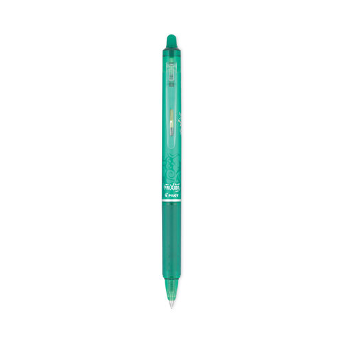 PIL31476 - Pilot - FriXion Clicker Erasable Gel Pen, Retractable, Fine 0.7 mm, Green Ink, Green Barrel, Dozen