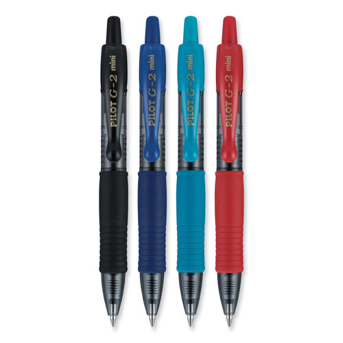 PIL31737 - Pilot - G2 Mini Gel Pen, Retractable, Fine 0.7 mm, Assorted Ink and Barrel Colors, 4/Pack