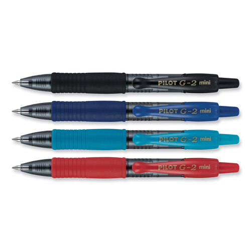 PIL31737 - Pilot - G2 Mini Gel Pen, Retractable, Fine 0.7 mm, Assorted Ink and Barrel Colors, 4/Pack