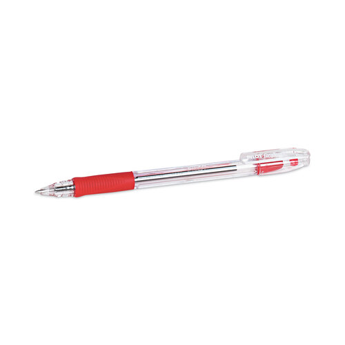 PIL32003 - Pilot - EasyTouch Ballpoint Pen, Stick, Fine 0.7 mm, Red Ink, Clear/Red Barrel, Dozen