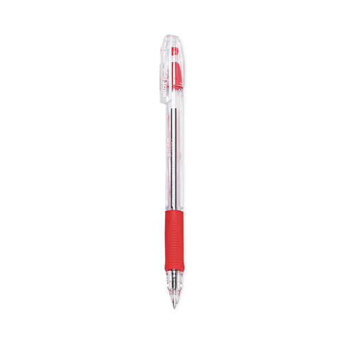 PIL32003 - Pilot - EasyTouch Ballpoint Pen, Stick, Fine 0.7 mm, Red Ink, Clear/Red Barrel, Dozen