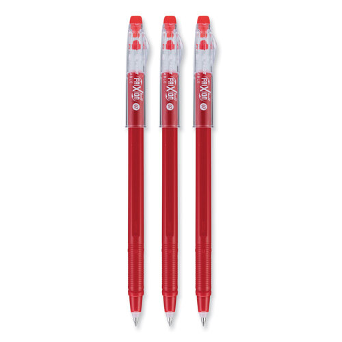 PIL32467 - Pilot - FriXion ColorSticks Erasable Gel Pen, Clipless Stick, Fine 0.7 mm, Red Ink, Red Barrel, Dozen